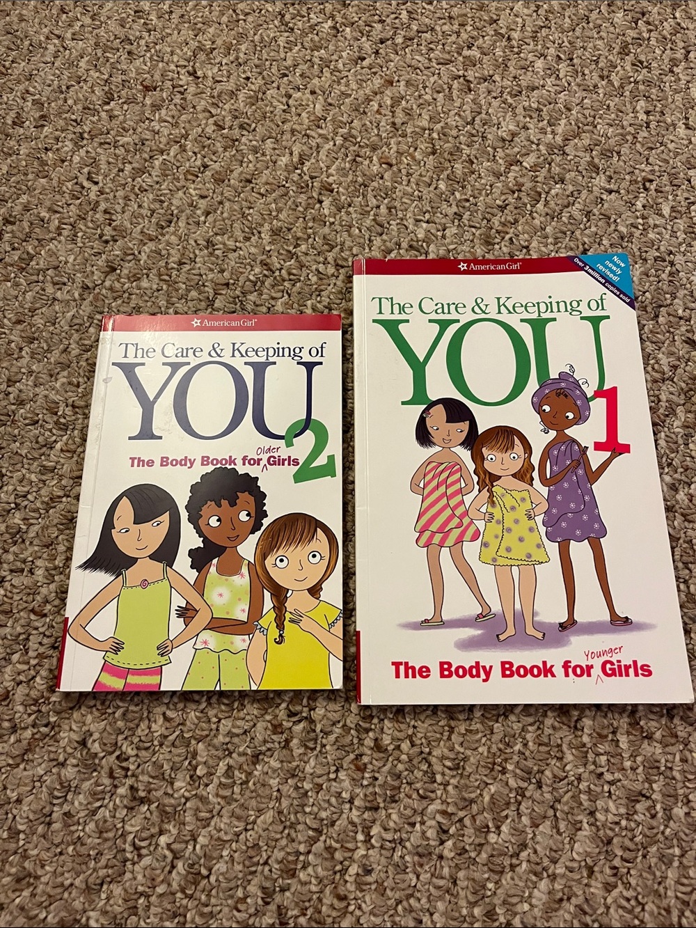 American Girl "The Care & Keeping of You" Books - Green & White Covers